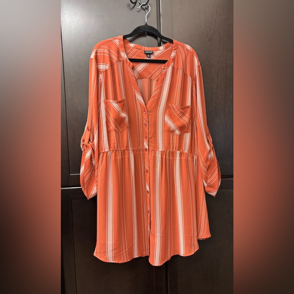 Torrid Emma Babydoll Tunic Top EUC